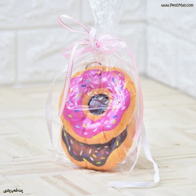 دندونی سگ دونات مناسب سگ و گربه بسته دو عددی قطر ۱۰ کد ۷۲۰