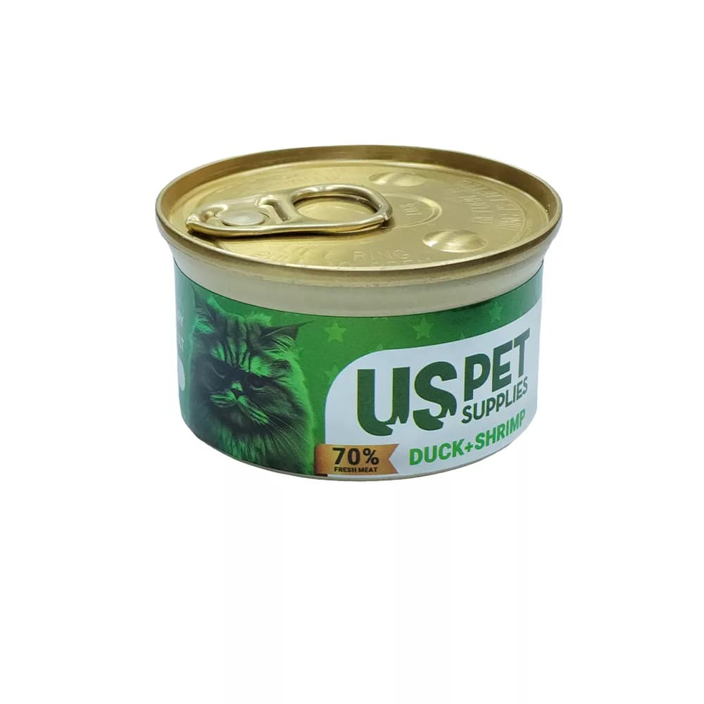 کنسرو گربه اردک و میگو در ژله– برند US Pet