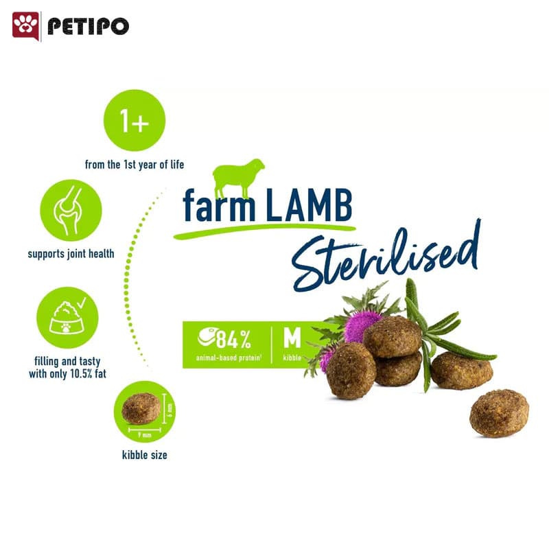 غذای خشک گربه عقیم شده طعم گوشت بره هپی کت (Happy Cat Sterilised Farm Lamb) وزن 4 کیلوگرم — تصویر ۲