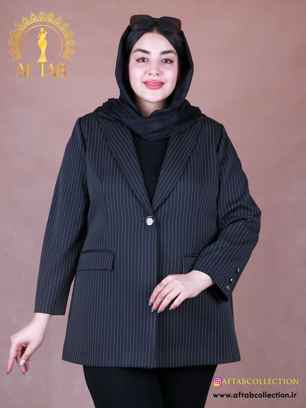 کت دیپلمات درشت تک دکمه سایزبزرگ 7240 — تصویر ۹