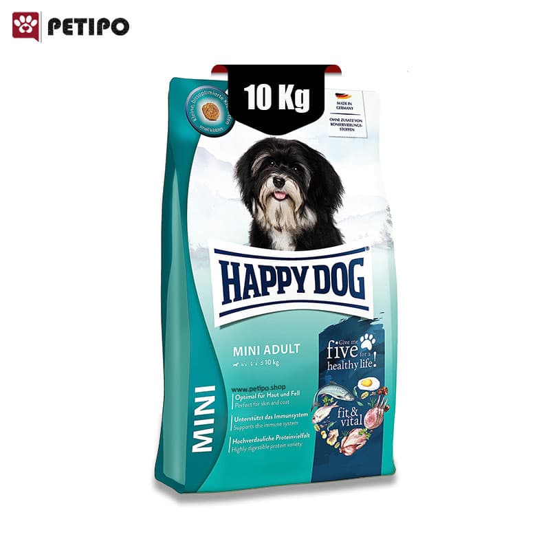 غذای خشک سگ بالغ نژاد کوچک هپی داگ (Happy Dog Supreme Adult Mini Hondenvoer) وزن 10 کیلوگرم — تصویر ۳