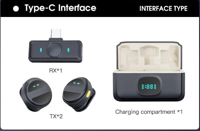 میکروفون یقه ای مدل SX21 Type-C — تصویر ۲