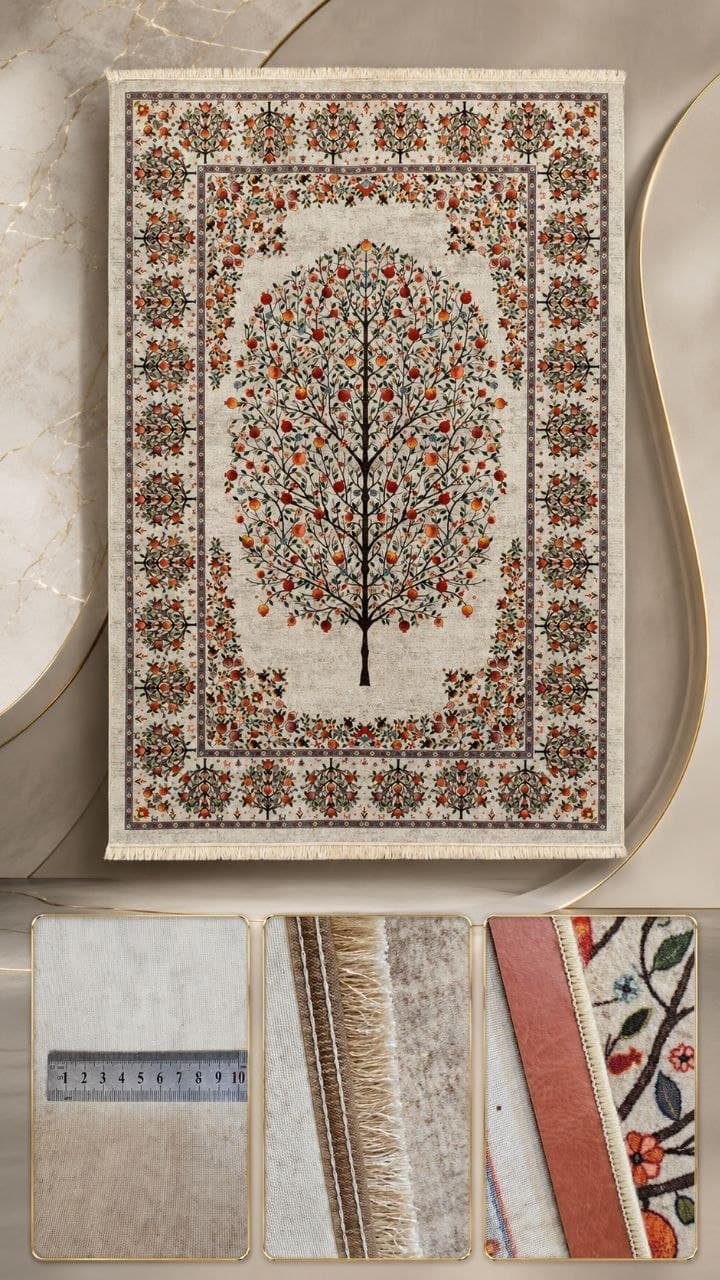 فرش ماشینی طرح درخت انار در اندازه دلخواه — تصویر ۵