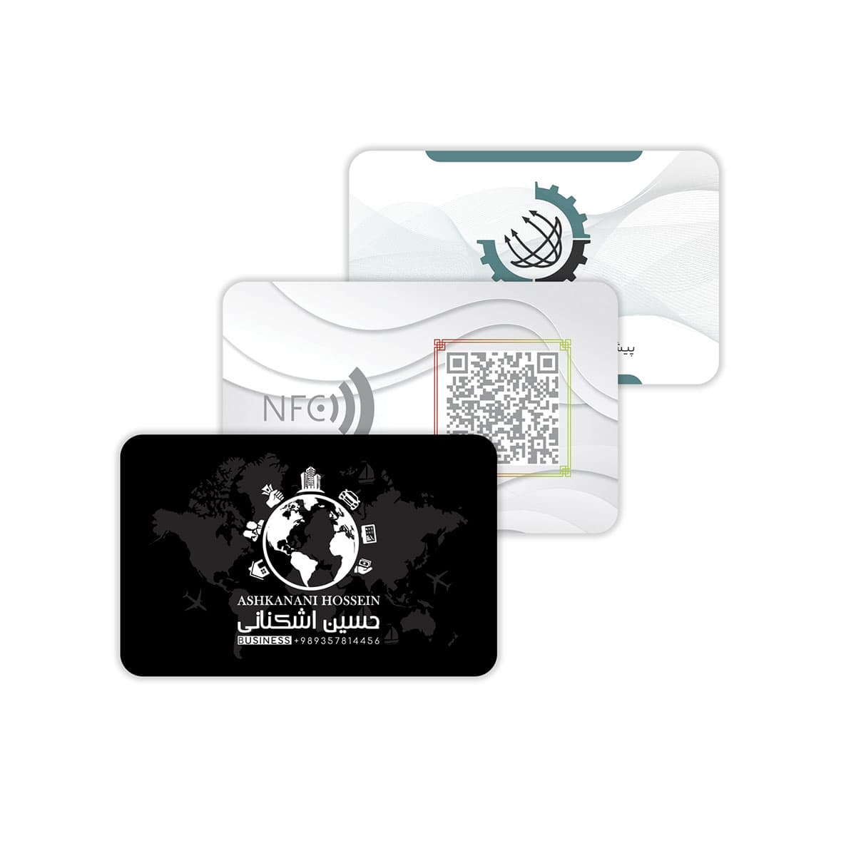 کارت ویزیت هوشمند NFC با طرح دلخواه — تصویر ۸
