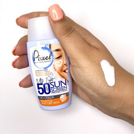 کرم ضد آفتاب بی رنگ SPF50 پیکسل پوست خشک — تصویر ۸
