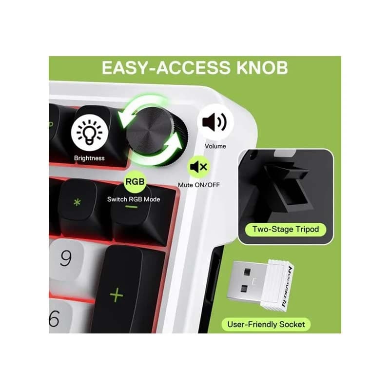کیبورد گیمینگ ردراگون مدل EISA K686 WBG PRO — تصویر ۳