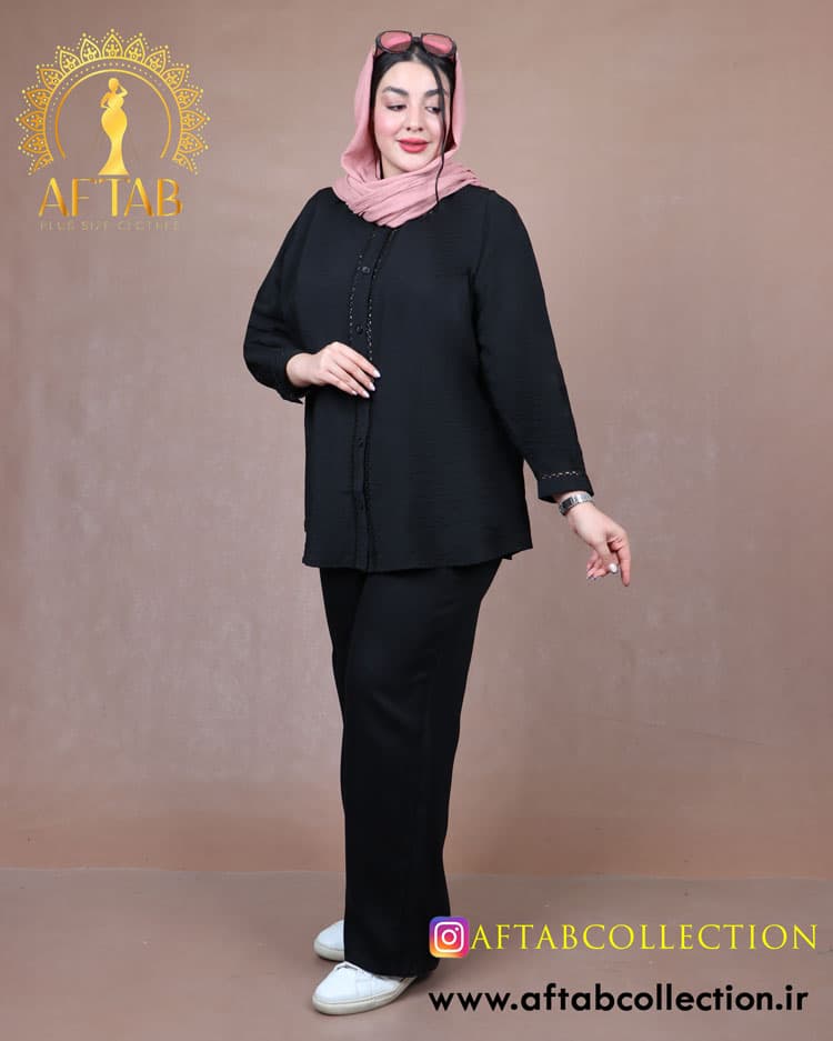 مانتو پری نوار گیپور سایزبزرگ 7027 — تصویر ۲