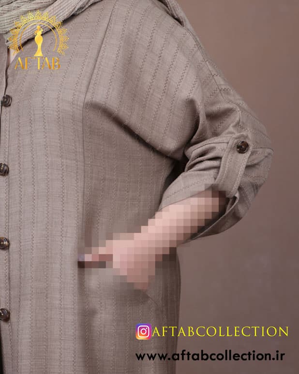 مانتو چهاردکمه لوئیز سایزبزرگ 7018 — تصویر ۵