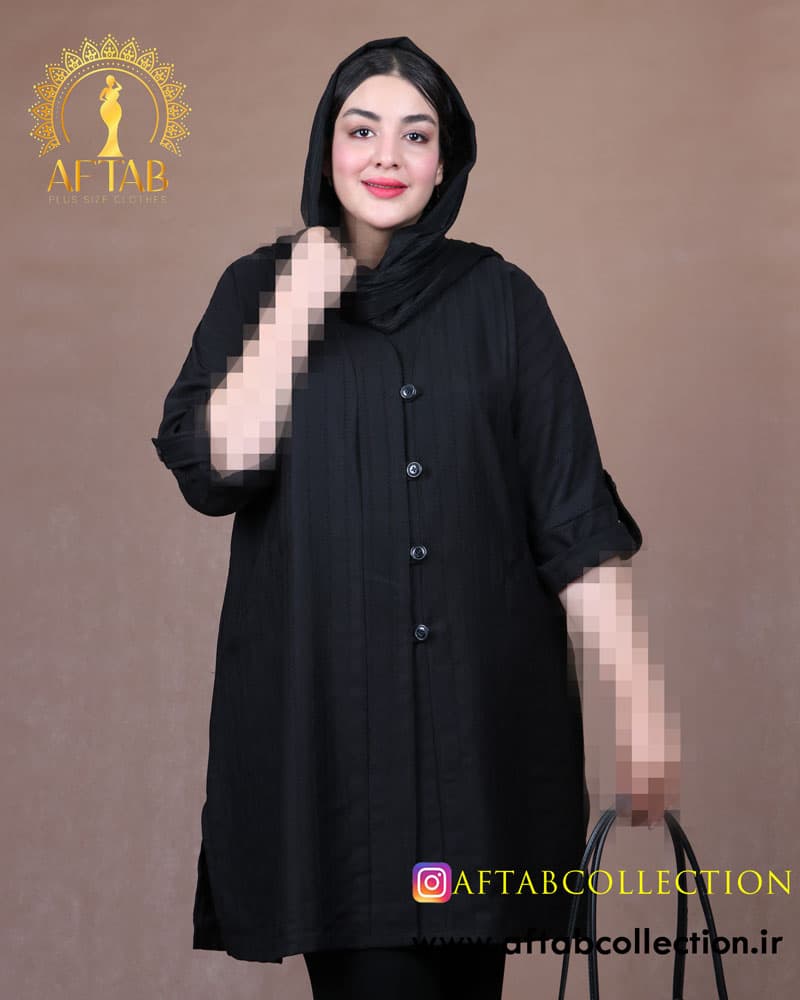 مانتو چهاردکمه لوئیز سایزبزرگ 7018 — تصویر ۷