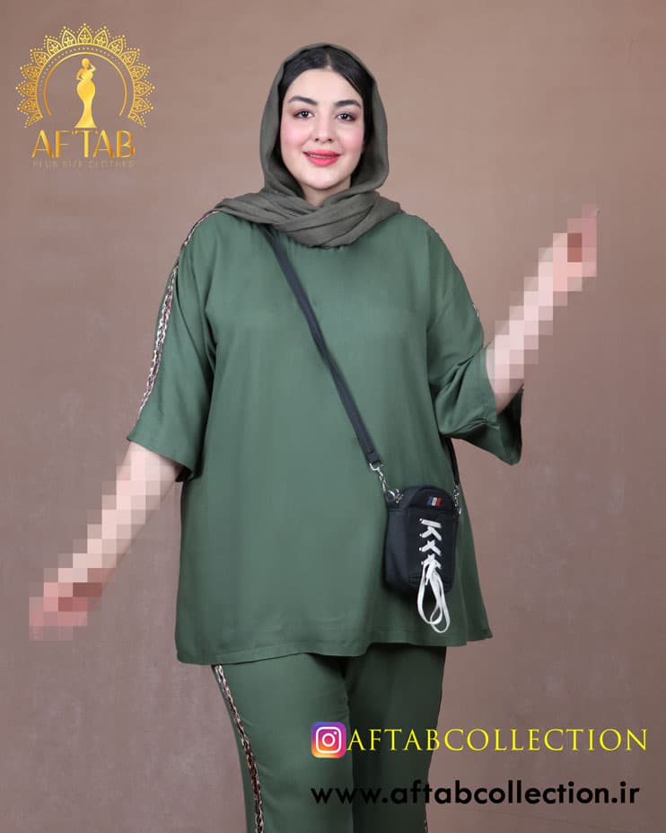 ست اسپرت پلنگی برموندا سایزبزرگ 7026 — تصویر ۳