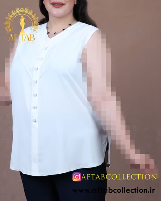 تاپ الیزا یقه هفت سایزبزرگ 7014 — تصویر ۲