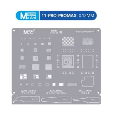 شابلون همراه با سه عدد تیغ ایسی MAANT 11/PRO/PLUS/MAX — تصویر ۲