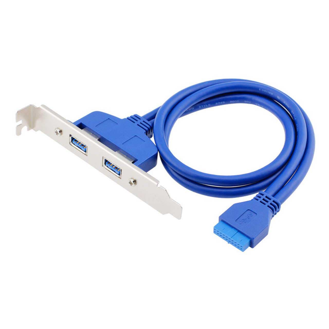 پنل براکت 2 پورت USB 3.0 سیم دار (پنل USB پشت کیس) — تصویر ۲