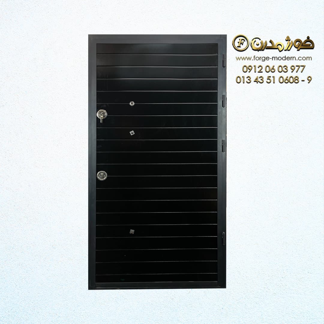 درب ضد سرقت طرح سنگ و شیشه کد AR 2007 — تصویر ۵