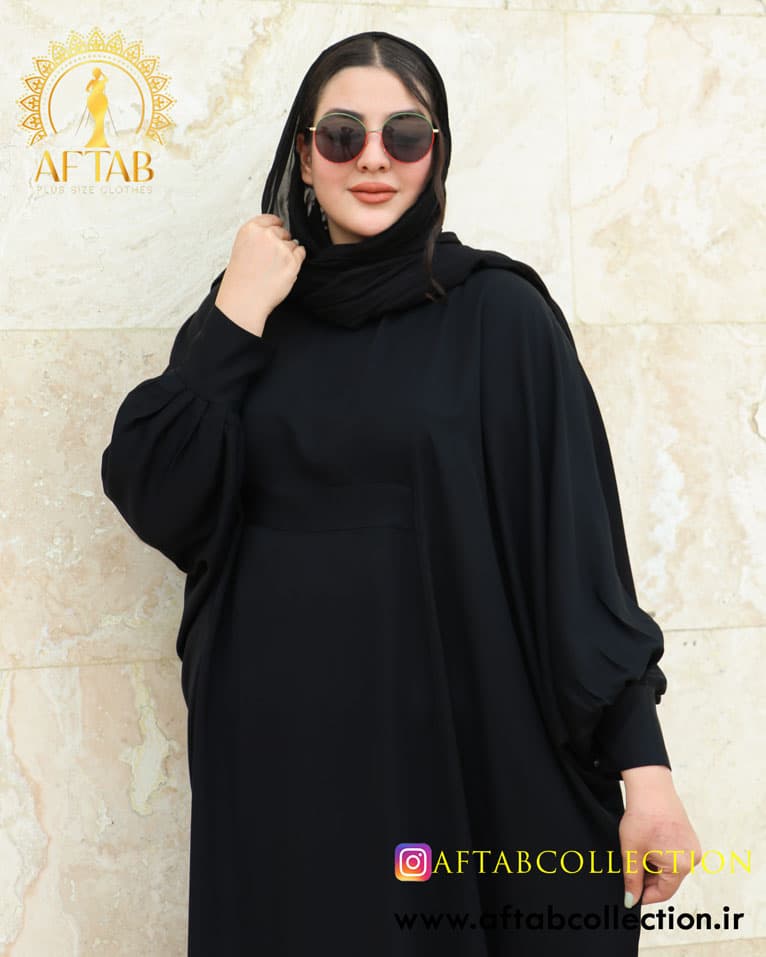 عبا حریر سیلک سایزبزرگ 6995 — تصویر ۴