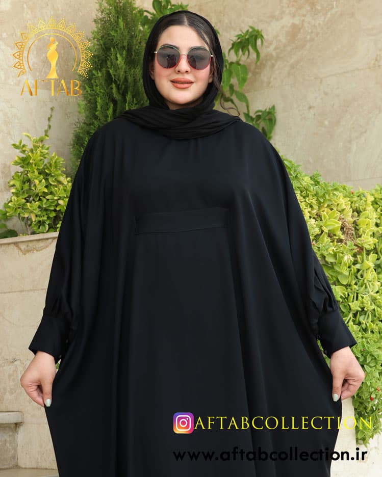 عبا حریر سیلک سایزبزرگ 6995 — تصویر ۳