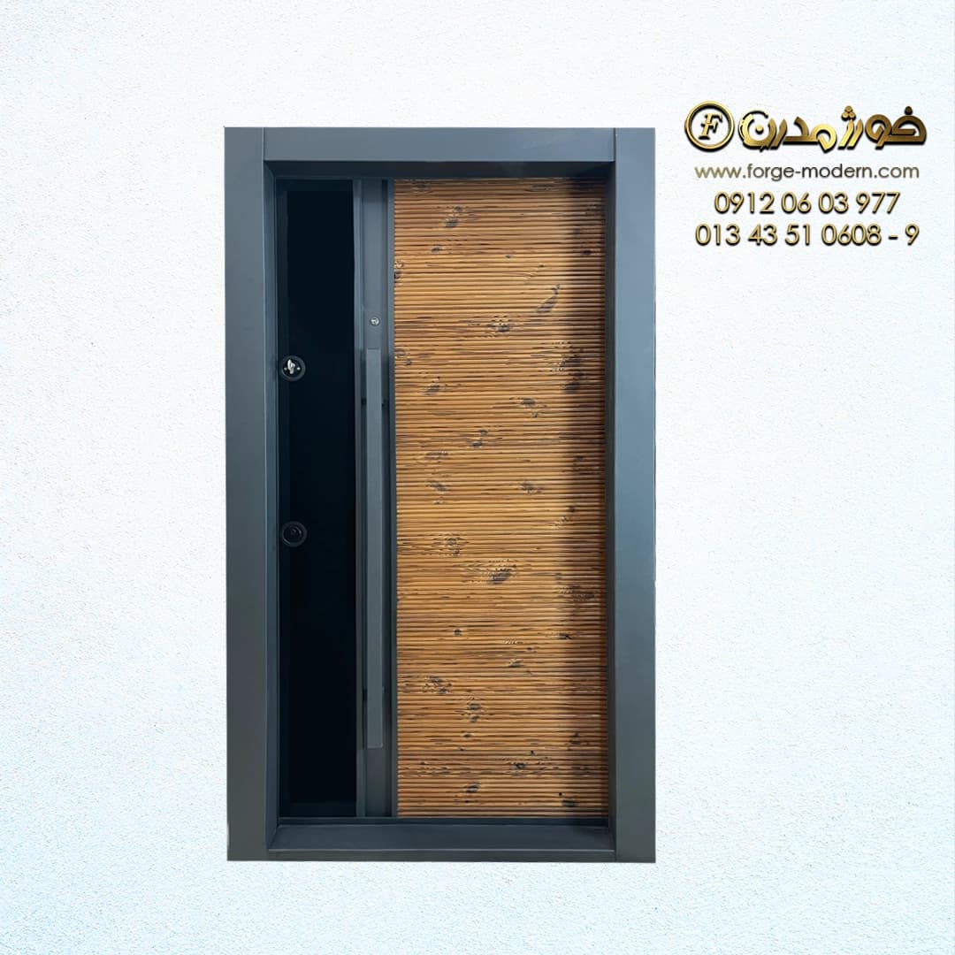 درب ضد سرقت طرح ترمود مدادی شیشه کد AR 2004