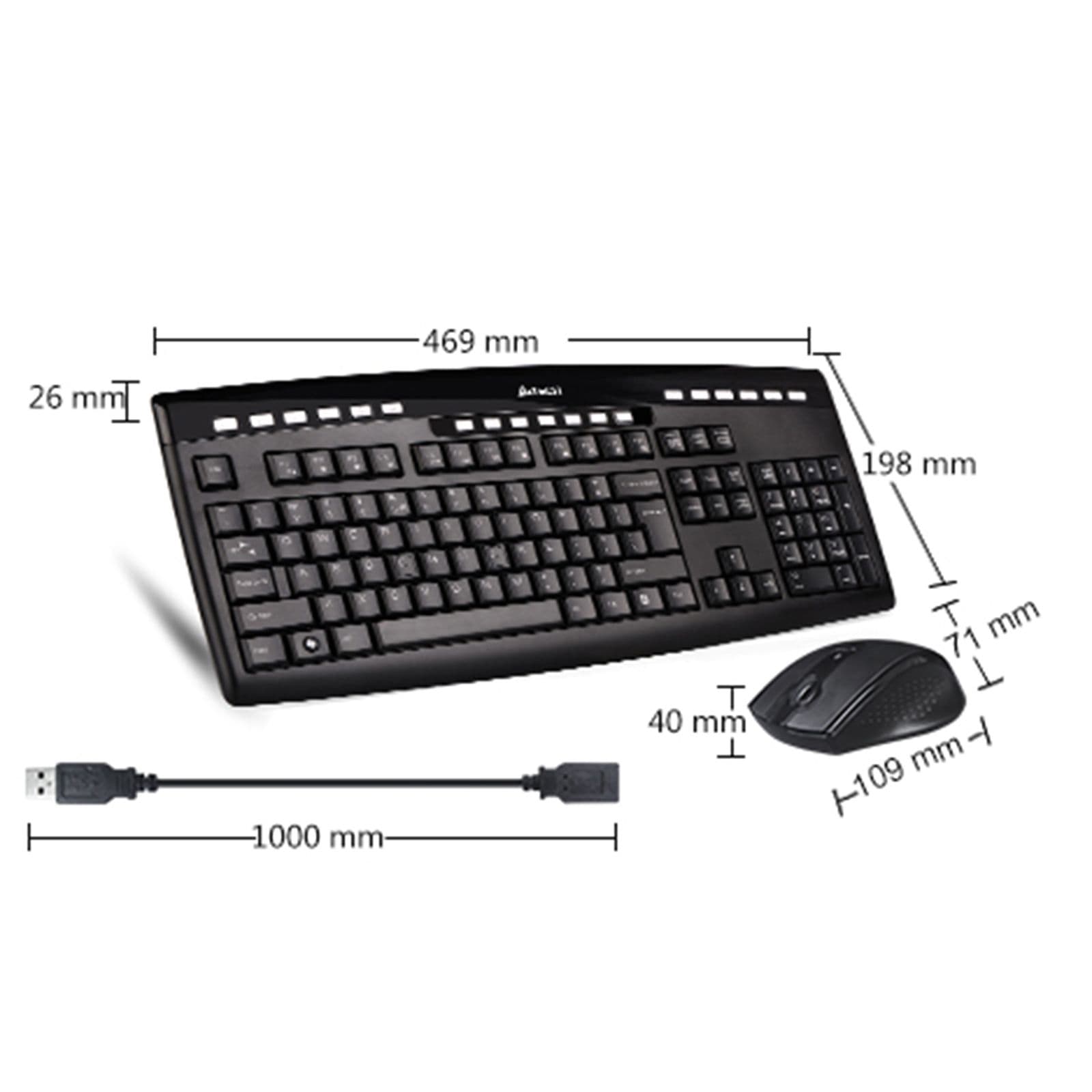 کیبورد و ماوس بی سیم ای فورتک مدل A4TECH 9200F — تصویر ۲