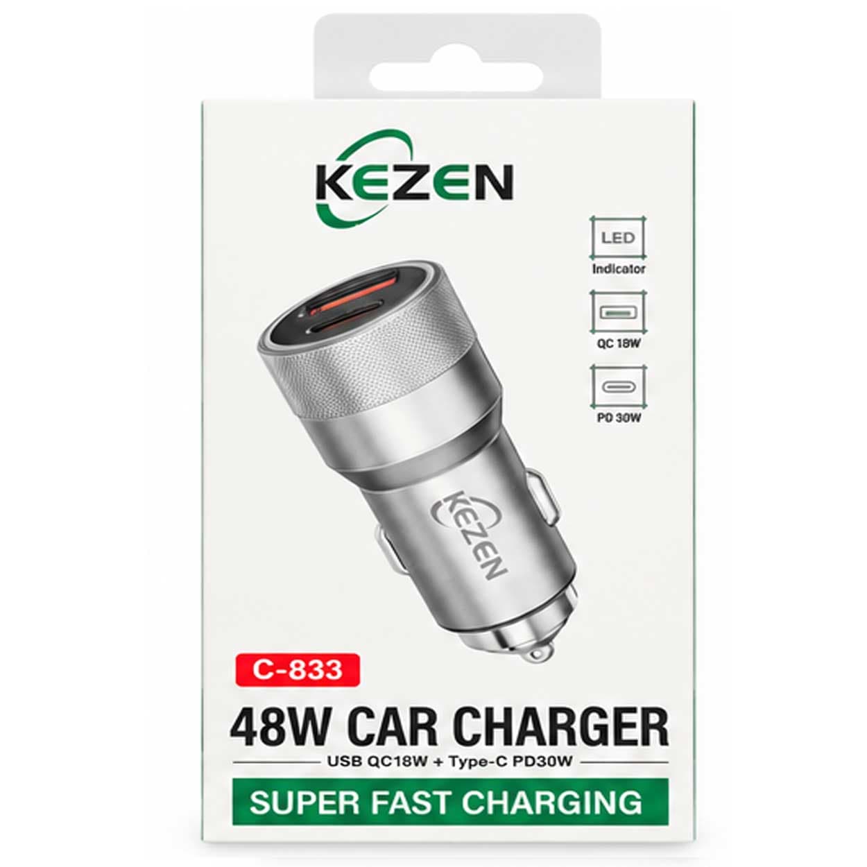 شارژر فندکی KEZEN KZ-C833 48W