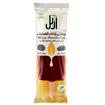 بستنی بادام شاه توت وگان آژیل 60 گرم
