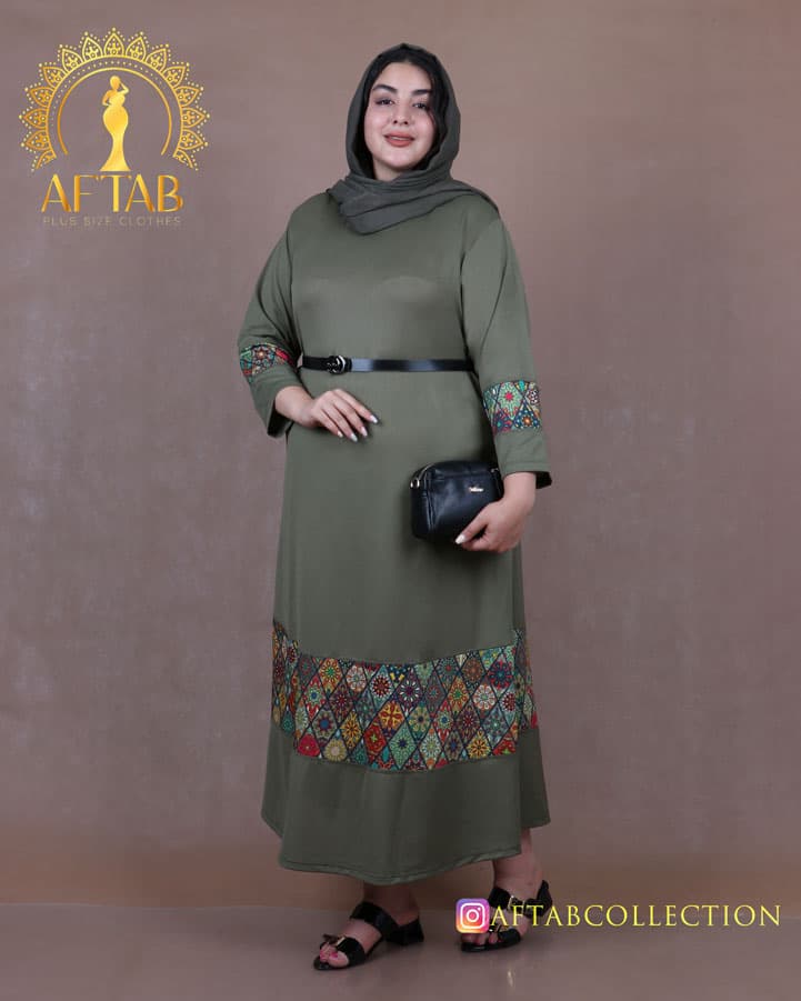 کفتان ماکسی سنتی سایزبزرگ 6907 — تصویر ۳