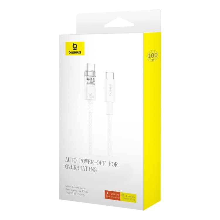 کابل شارژر تایپ سی به تایپ سی بیسوس مدل Baseus Explorer Series 100W PD USB-C to USB-C