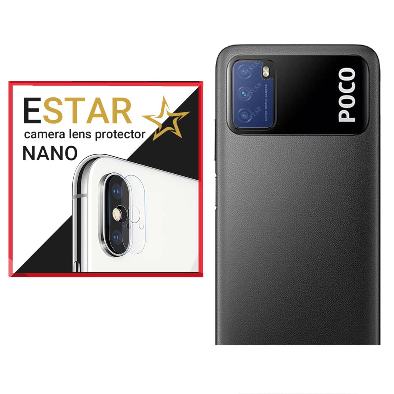 محافظ لنز نانو ESTAR شیائومی POCO M3 — تصویر ۳