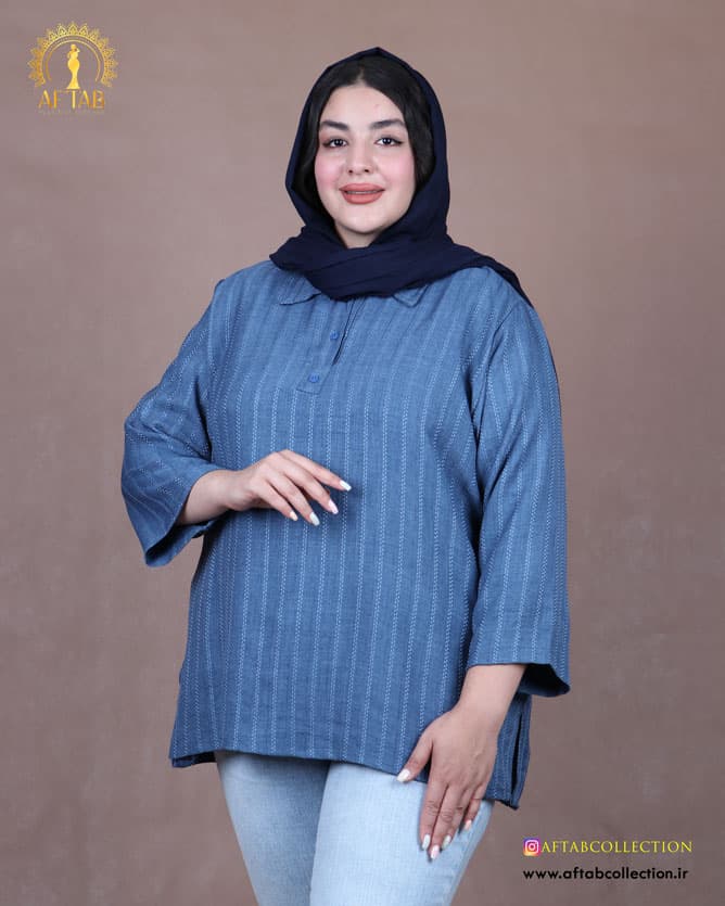 مانتو سه دکمه لوئیز سایزبزرگ 6864 — تصویر ۱۰