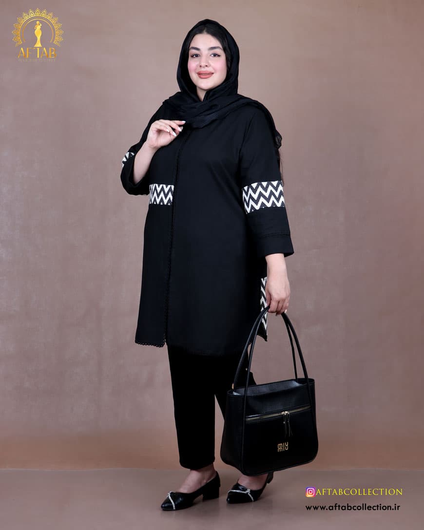 مانتو لنین غیر قرینه سایزبزرگ 6850
