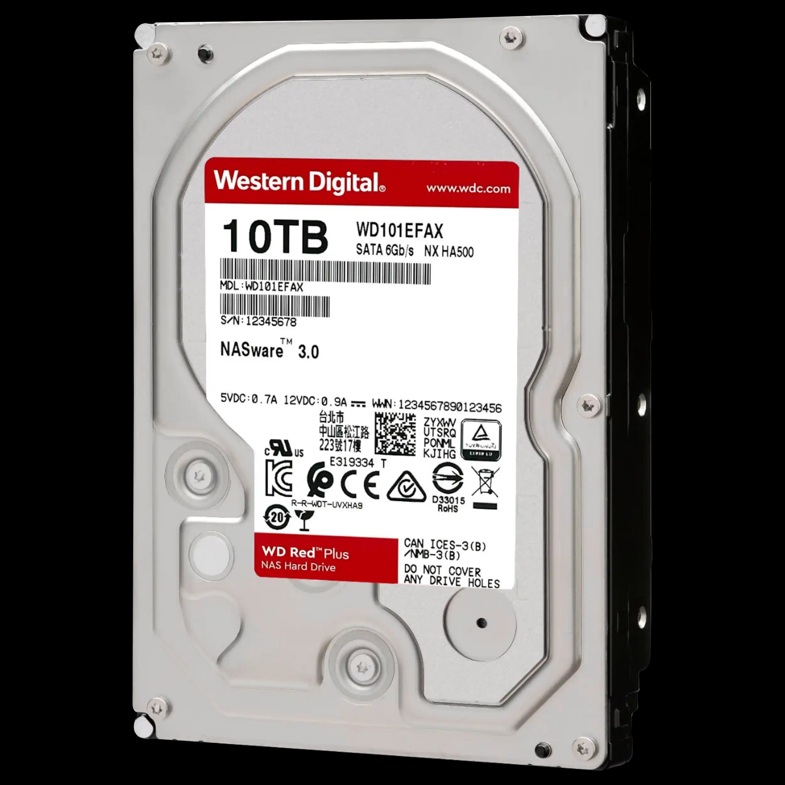 هارددیسک اینترنال وسترن دیجیتال مدل Red plus WD101EFAX ظرفیت 10 ترابایت — تصویر ۳