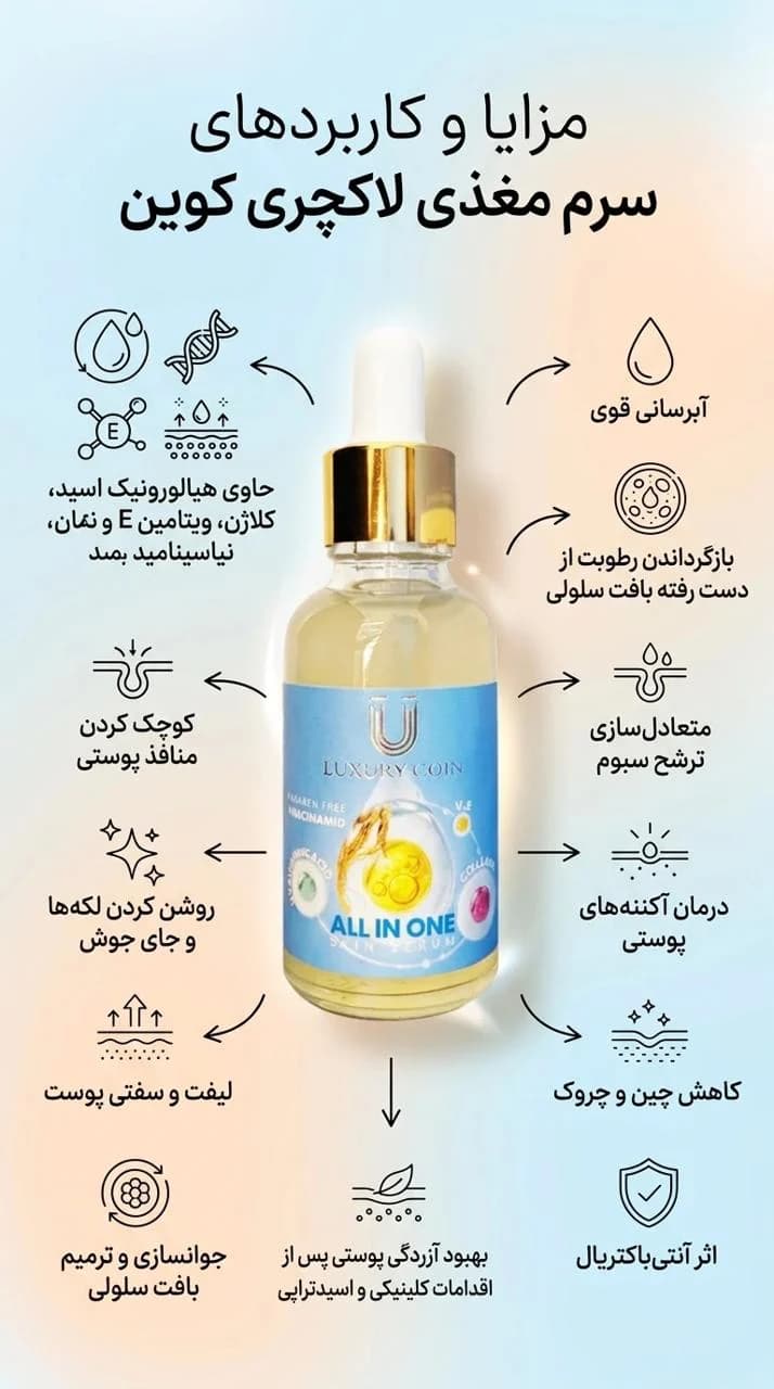 سرم مغذی لاکچری کوین (All in one ) — تصویر ۹