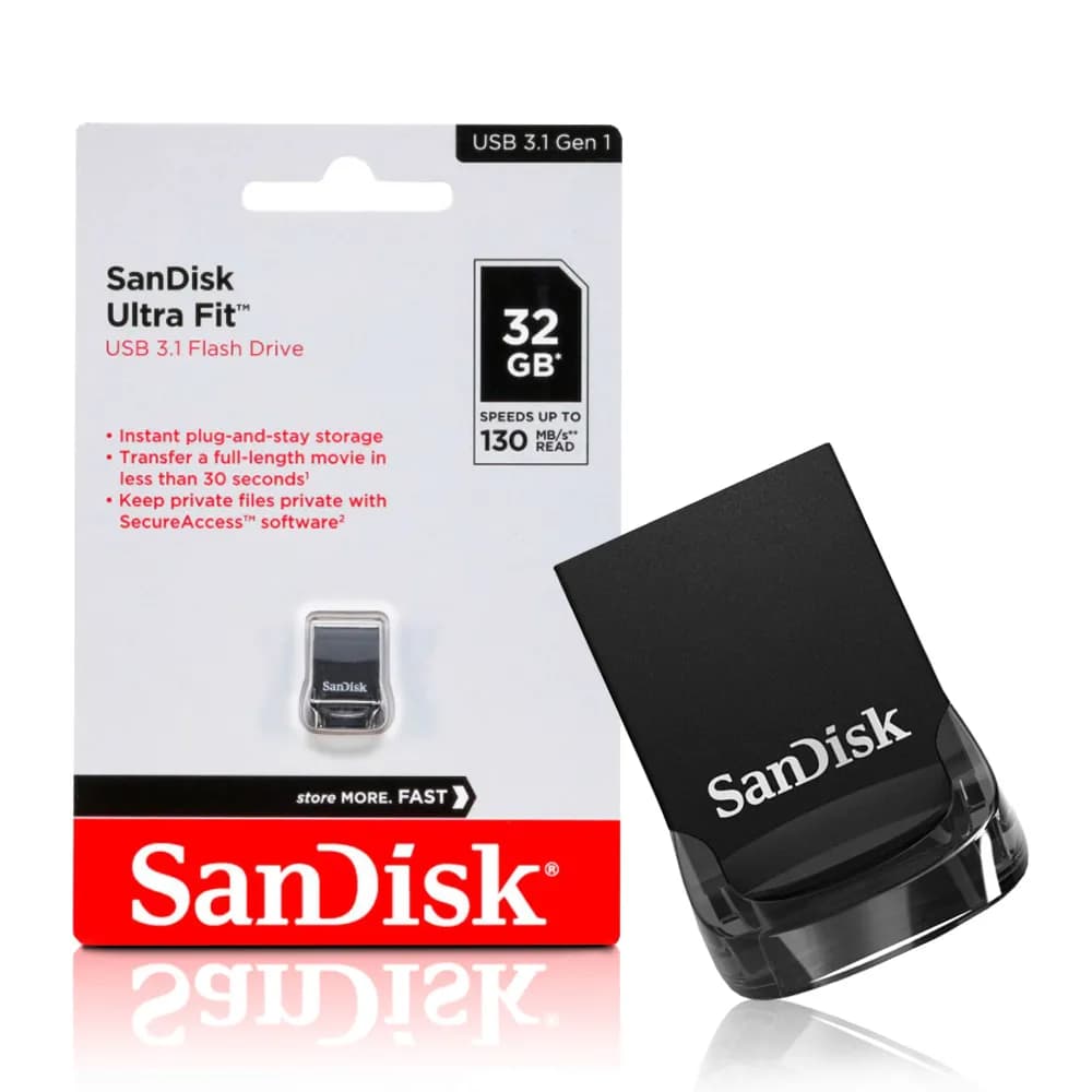فلش مموری سن دیسک ظرفیت 32 گیگابایت مدل ULTRA FIT USB 3.1 CZ430 32G — تصویر ۲