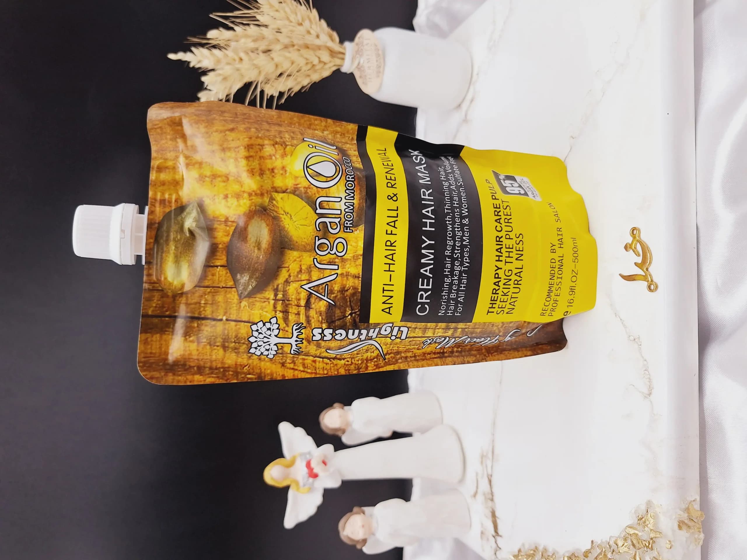 ماسک مو ساندیسی آرگان تغذیه کننده مراکشی ساخت اسلواکی لایتنس 500 میل 95% ARGAN OIL کد 6561 اصلی و اورجینال — تصویر ۷