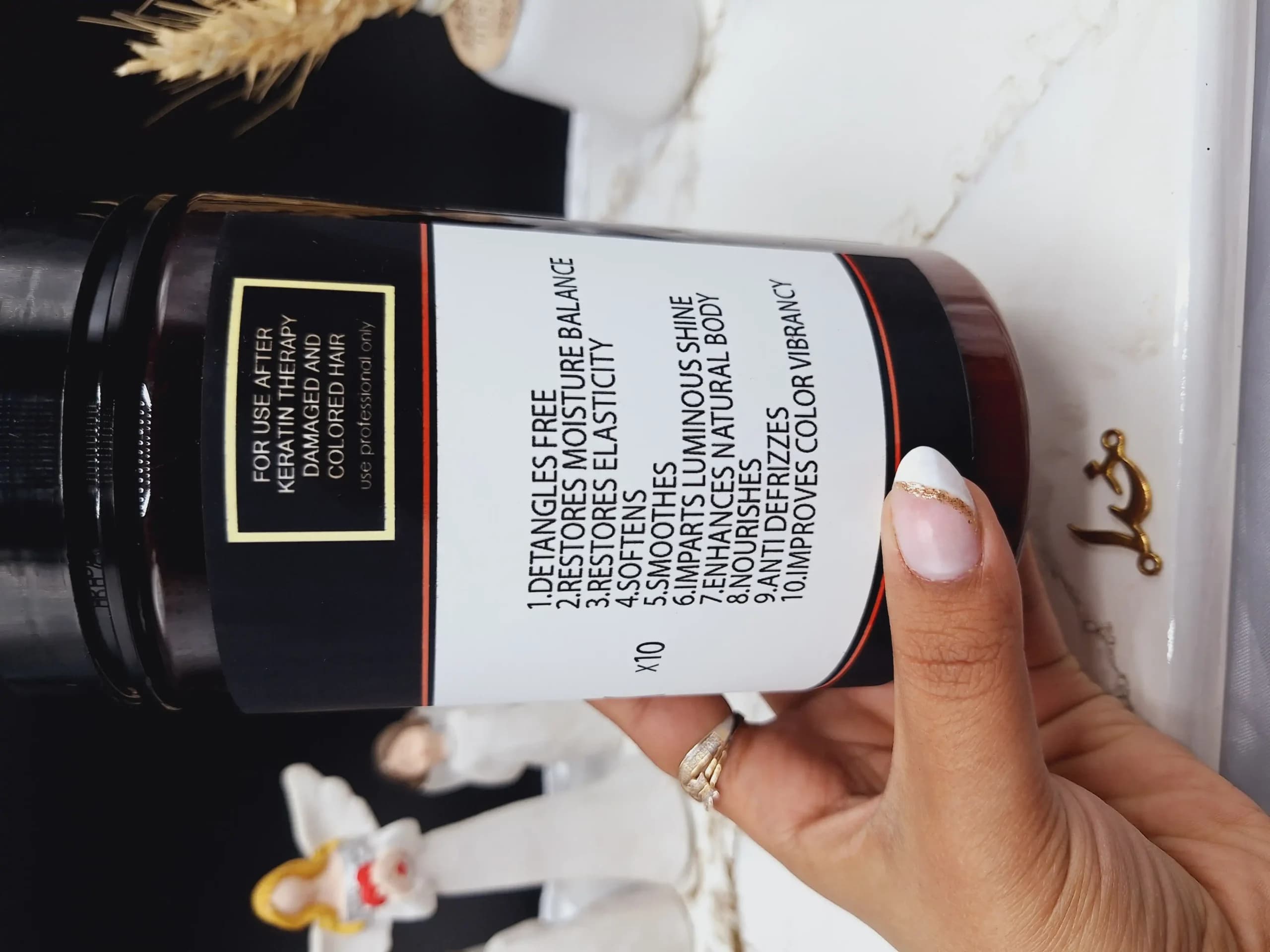 ماسک موی معجزه آسا آرگان+پروتئین وزن 1000ml برند لیز LIZZE ساخت برزیل کد 4614 — تصویر ۷