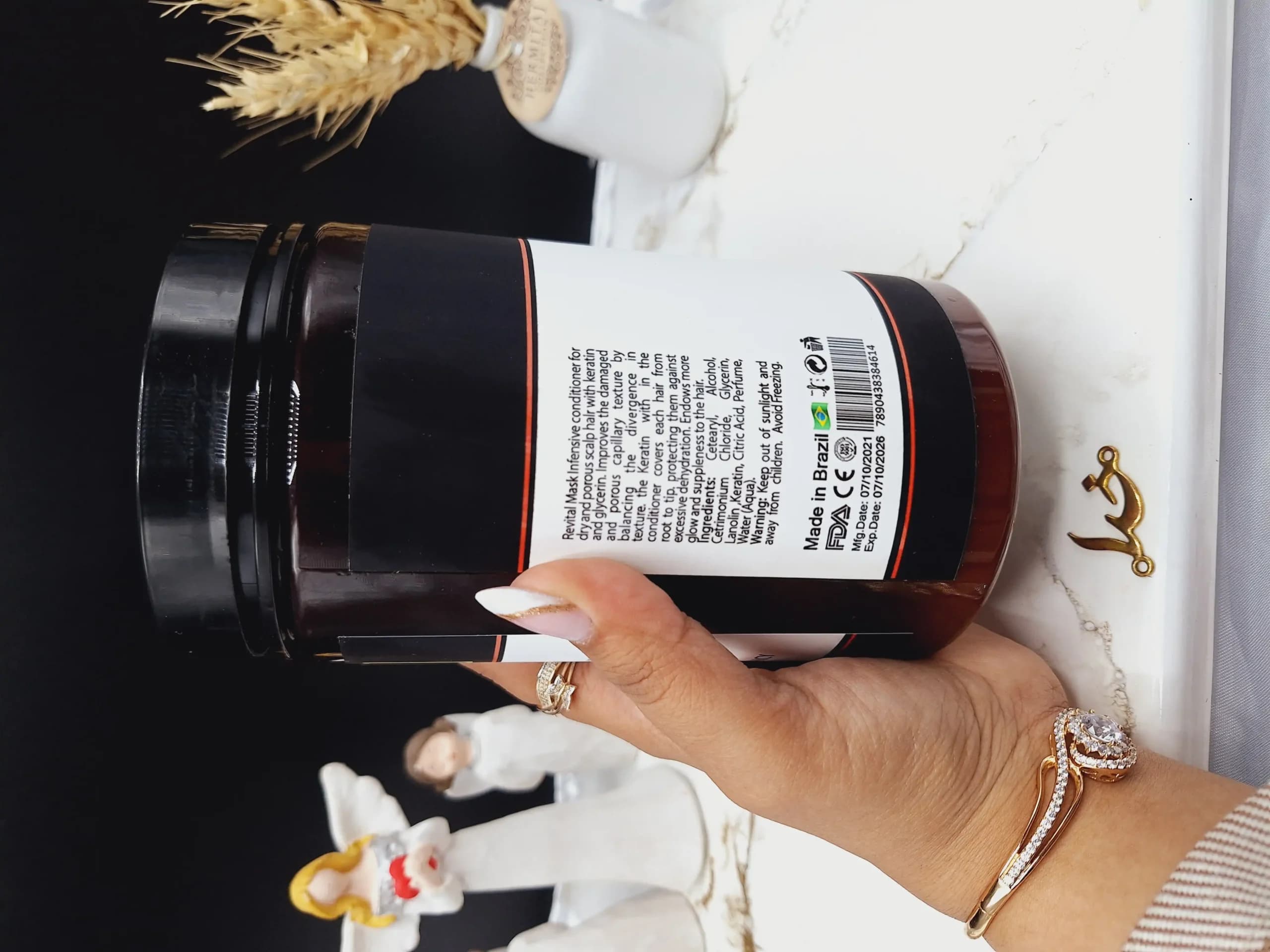 ماسک موی معجزه آسا آرگان+پروتئین وزن 1000ml برند لیز LIZZE ساخت برزیل کد 4614 — تصویر ۸