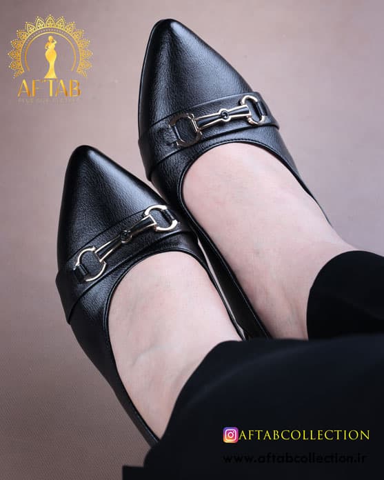 کفش مجلسی پشت باز یراق دار پابزرگ 6806 — تصویر ۷