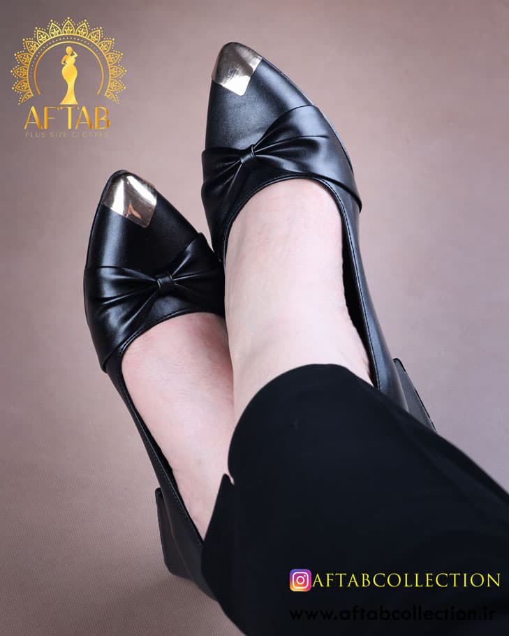 کفش مجلسی پاپیون جلو فلزی پابزرگ 6807 — تصویر ۳