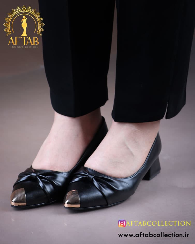 کفش مجلسی پاپیون جلو فلزی پابزرگ 6807 — تصویر ۴