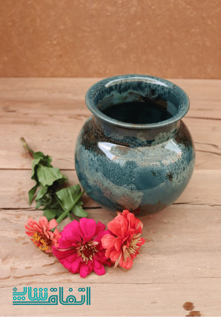 گلدان گرد سفالی — تصویر ۵