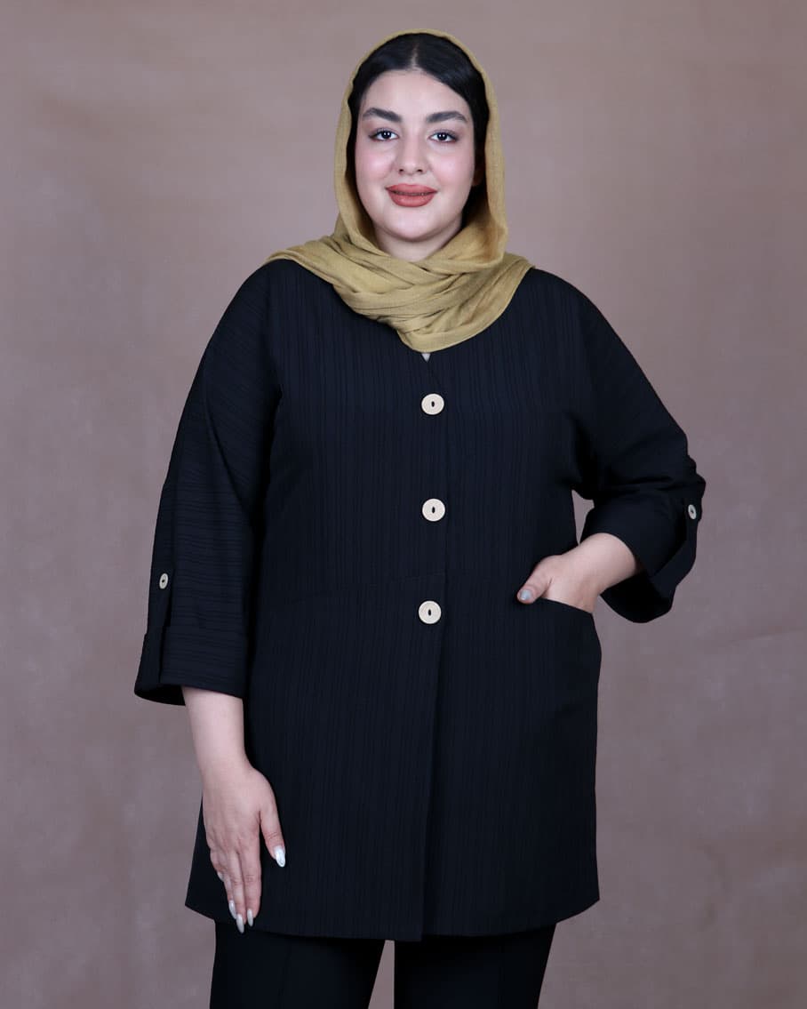 مانتو کراش 3 دکمه سایزبزرگ 6732 — تصویر ۳