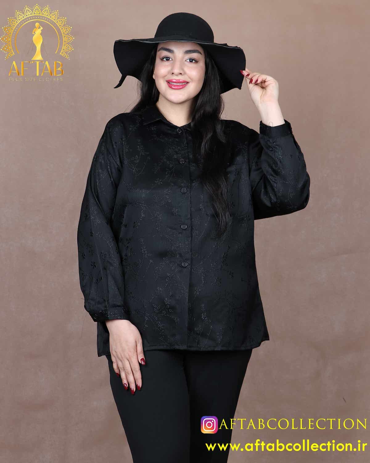 شومیز زارا ژاکارد سایزبزرگ 6613 — تصویر ۳