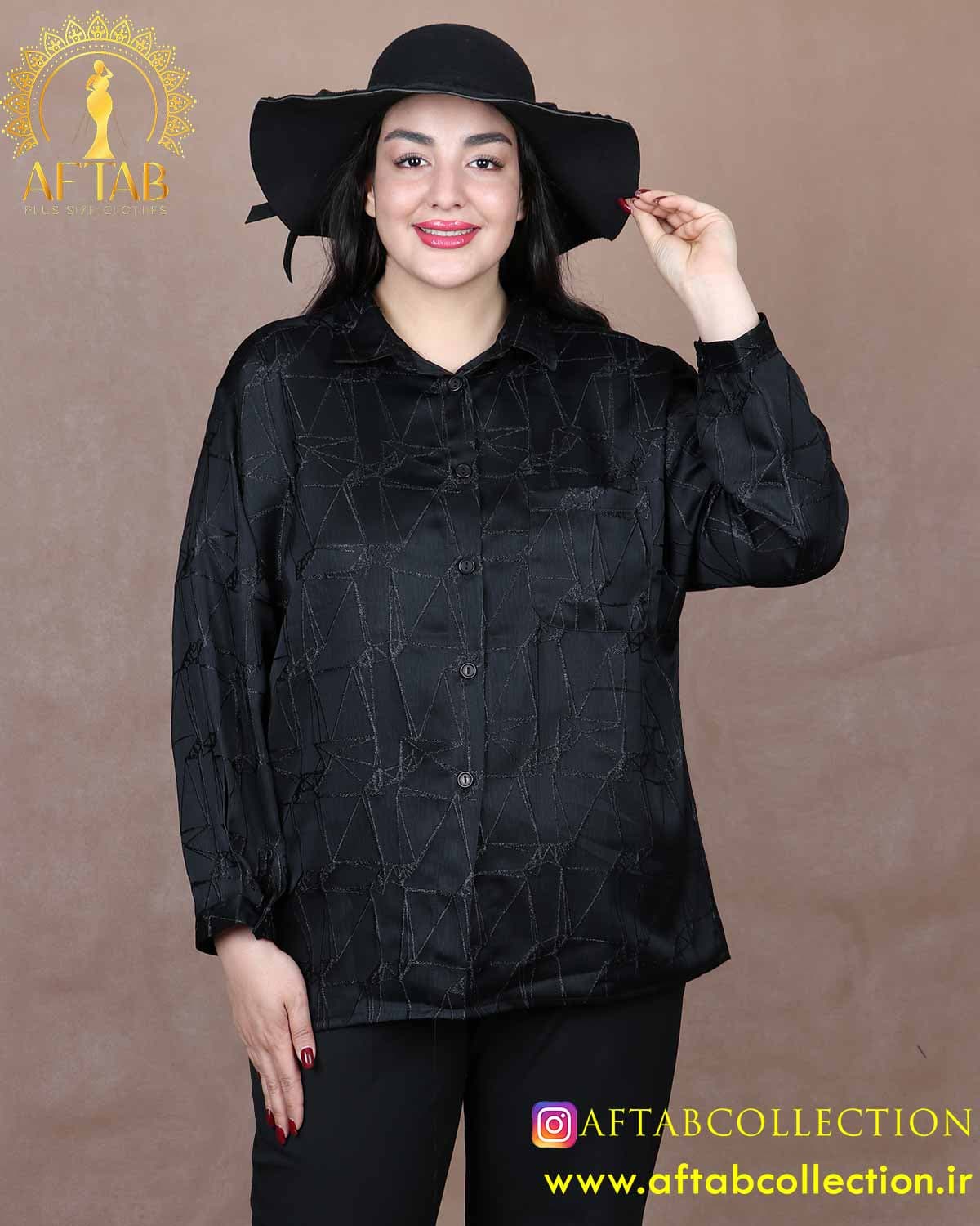 شومیز زارا ژاکارد سایزبزرگ 6613 — تصویر ۶
