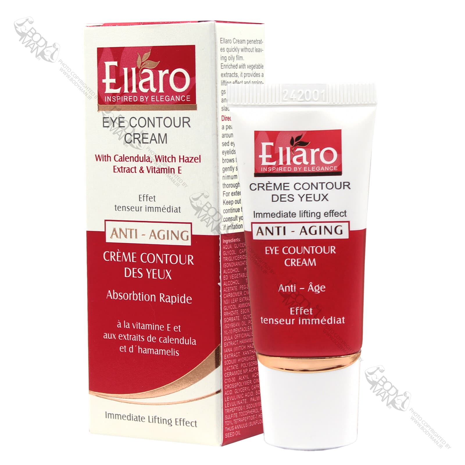 کرم دور چشم آنتی ایجینگ الارو|Ellaro anti aging eye contour cream — تصویر ۲