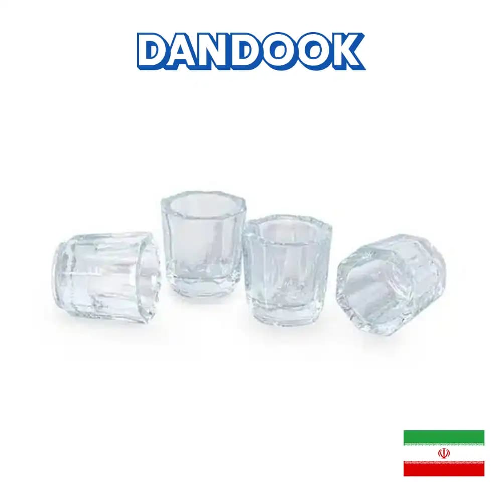 گوده شیشه ای دندانپزشکی 4 عددی-Glass Dental Dappen Dish