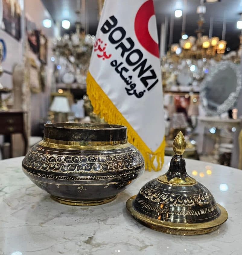 قندان برنز قلمزني کوچک