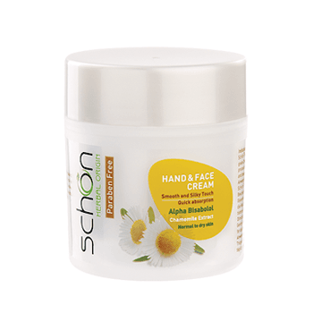کرم مرطوب کننده دست و صورت بابونه کاسه ای شون 150میل|Schon Chamomile Moisturizing Cream 150ml — تصویر ۳