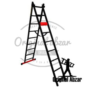 نردبان کشویی (مخابراتی) 2 کشو 18 پله 5 متری آهنی پارس ماندگار