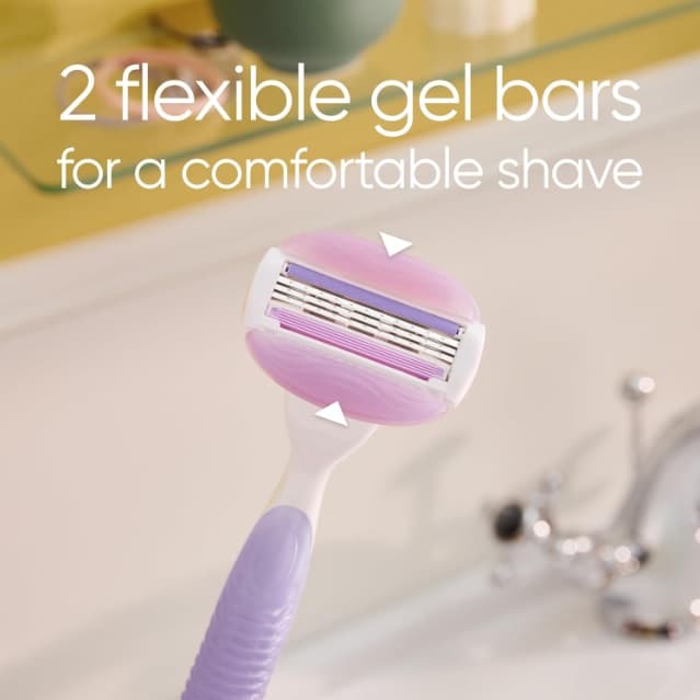 یدک خودتراش ژیلت Gillette مدل Venus Comfortglide Breeze بسته 4 عددی — تصویر ۷