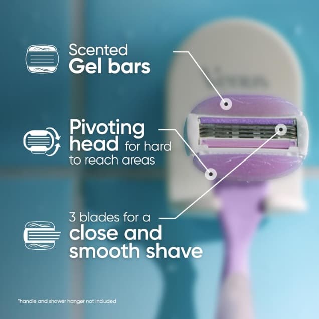 یدک خودتراش ژیلت Gillette مدل Venus Comfortglide Breeze بسته 4 عددی — تصویر ۴