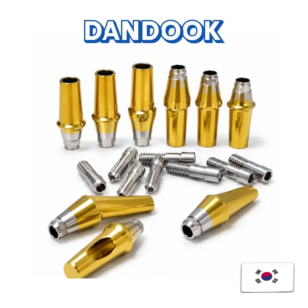 اباتمنت کره‌ای طلایی Gold Anodized Abutment — تصویر ۲